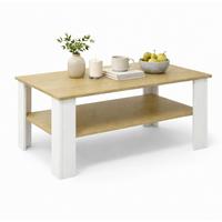 Couchtisch Disalo - Honigeiche/Weiss, Design, Holzwerkstoff (100/55/44cm) - Livetastic
