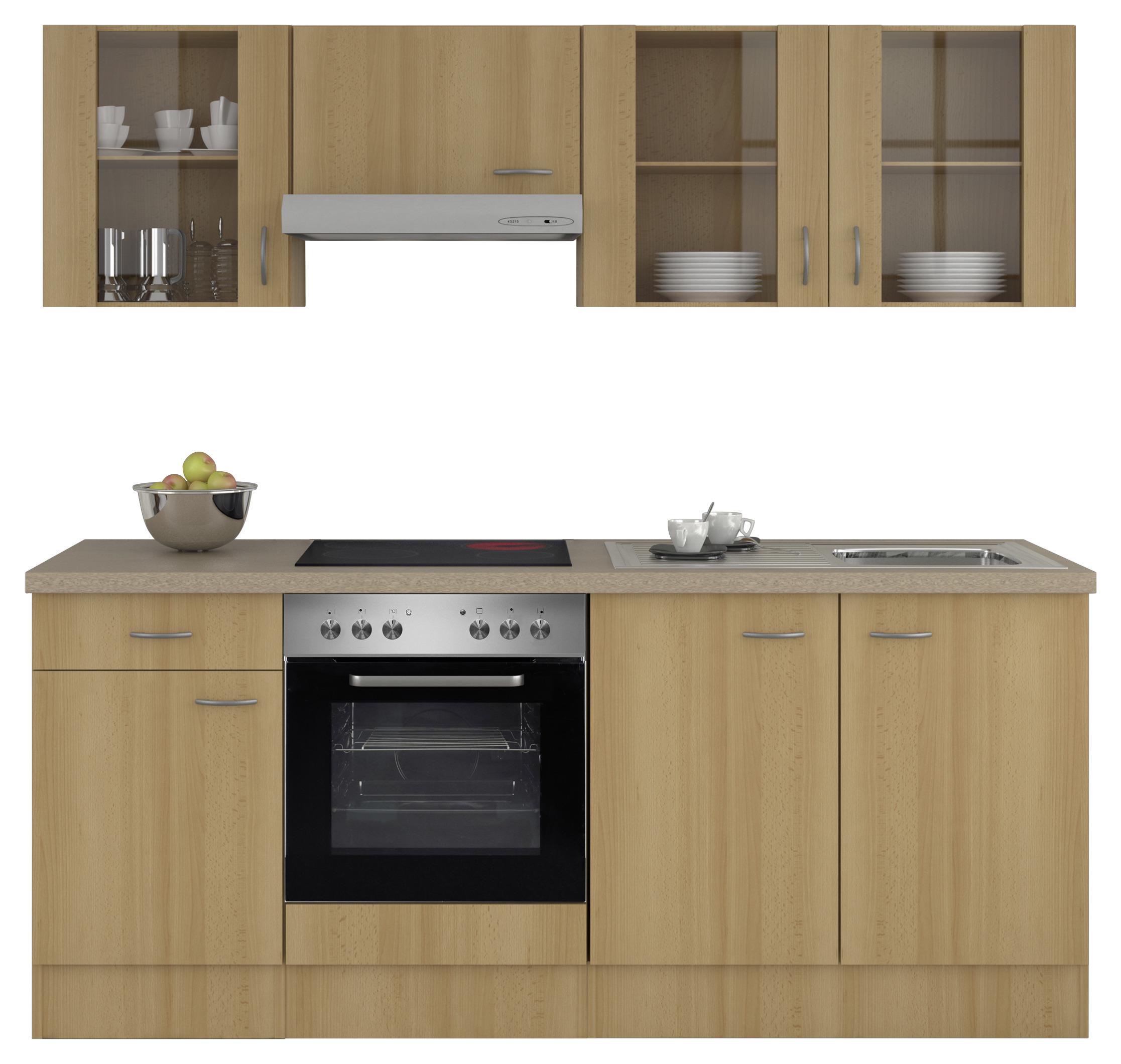 Kuhinjski Blok Nano 210-1601-003 - boje oplemenjenog čelika/bež, Modern, drvni materijal/plastika (210cm) - MID.YOU