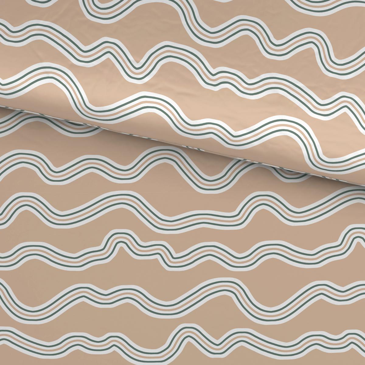 POŚCIEL NORTE - kolor naturalny, tkanina (155/220cm) - Novel