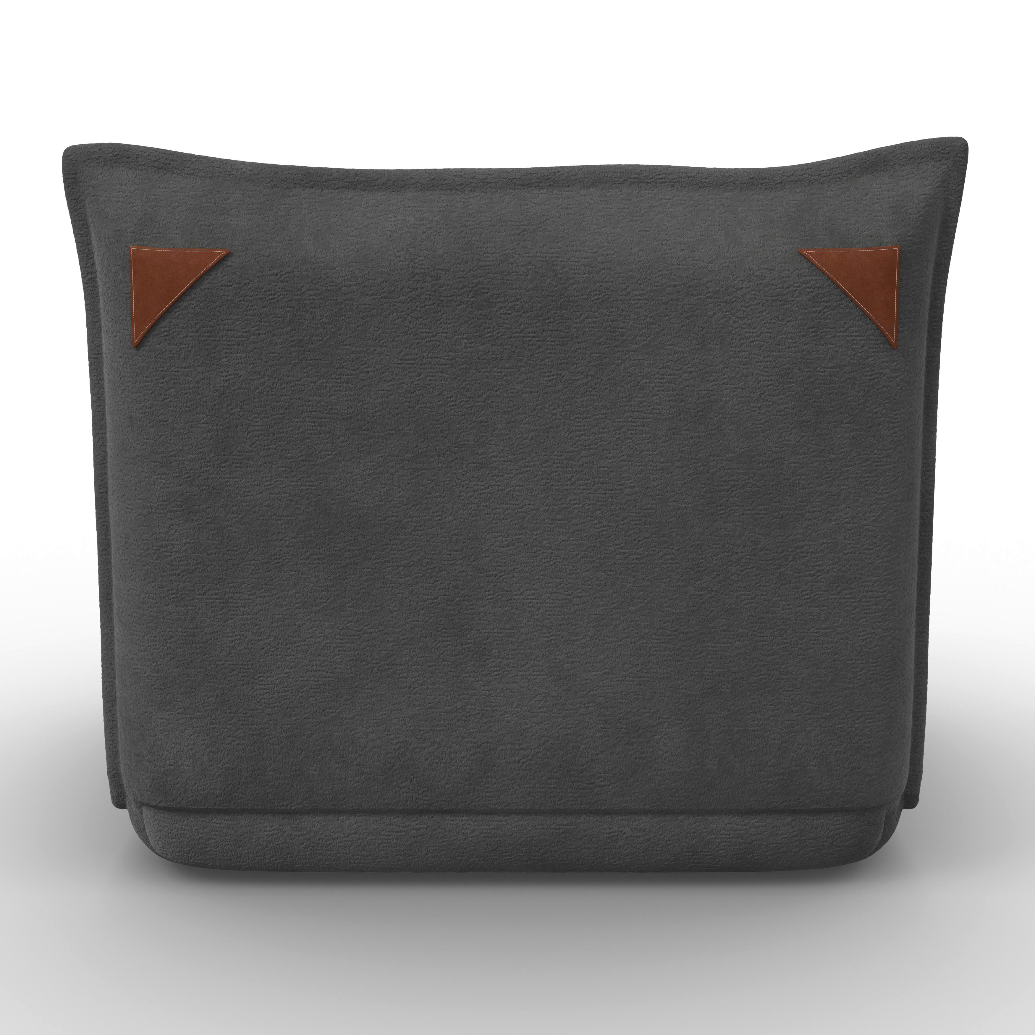 BÄDDFÅTÖLJ MACY - mörkgrå, Modern, metall/textil (83/70/84cm) - Bessagi Home