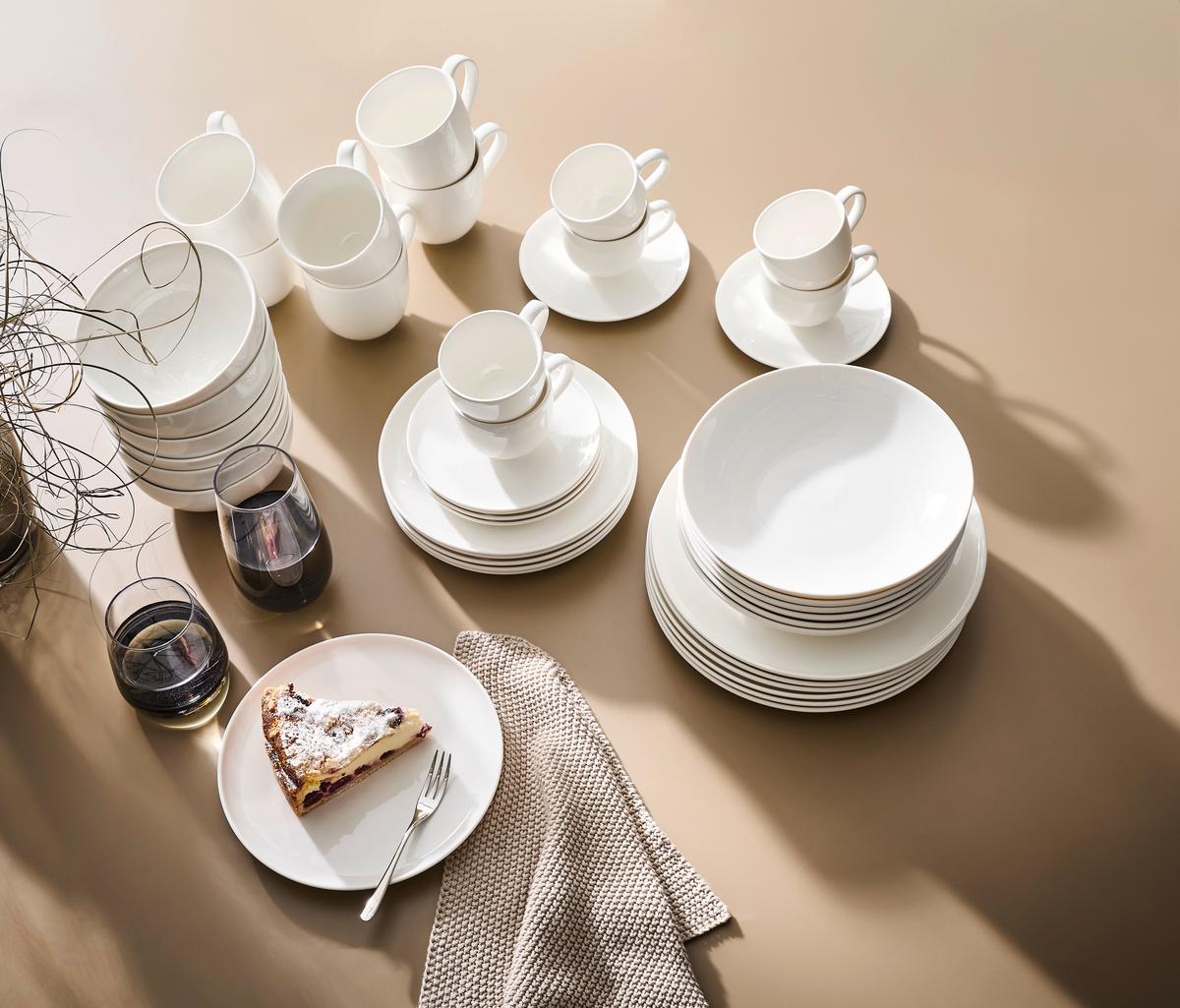 SERWIS OBIADOWO-ŚNIADANIOWY SKAGEN - biały, Design, ceramika - Ritzenhoff Breker