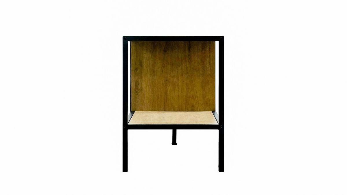 Nizka Omarica Queens -Exklusiv- - črna/naravne barve, Moderno, kovina/leseni material (160/54/40cm) - Mömax