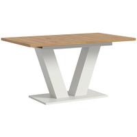 Ausziehtisch Marlon Eiche Artisan ca. 150-190x90x76 cm - Eiche Artisan/Weiß, Trend, Holzwerkstoff (150-190/90/76cm)