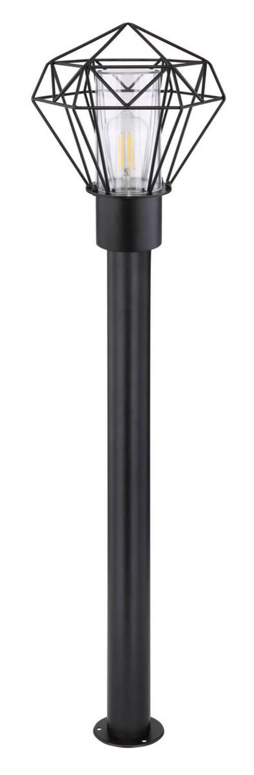 Außenleuchte Horace in Schwarz max. 15 Watt - Klar/Schwarz, Basics, Kunststoff/Metall (22,5/25,5/100cm) - Globo