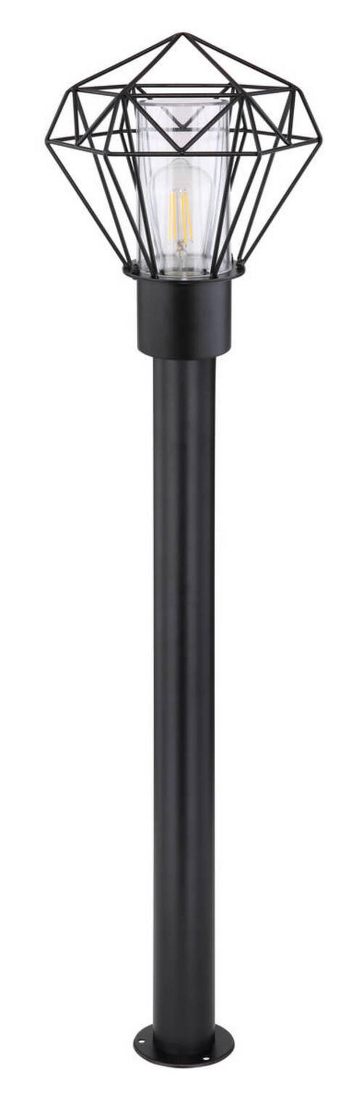 WEGELEUCHTE HORACE - Klar/Schwarz, Basics, Kunststoff/Metall (22,5/25,5/100cm) - Globo