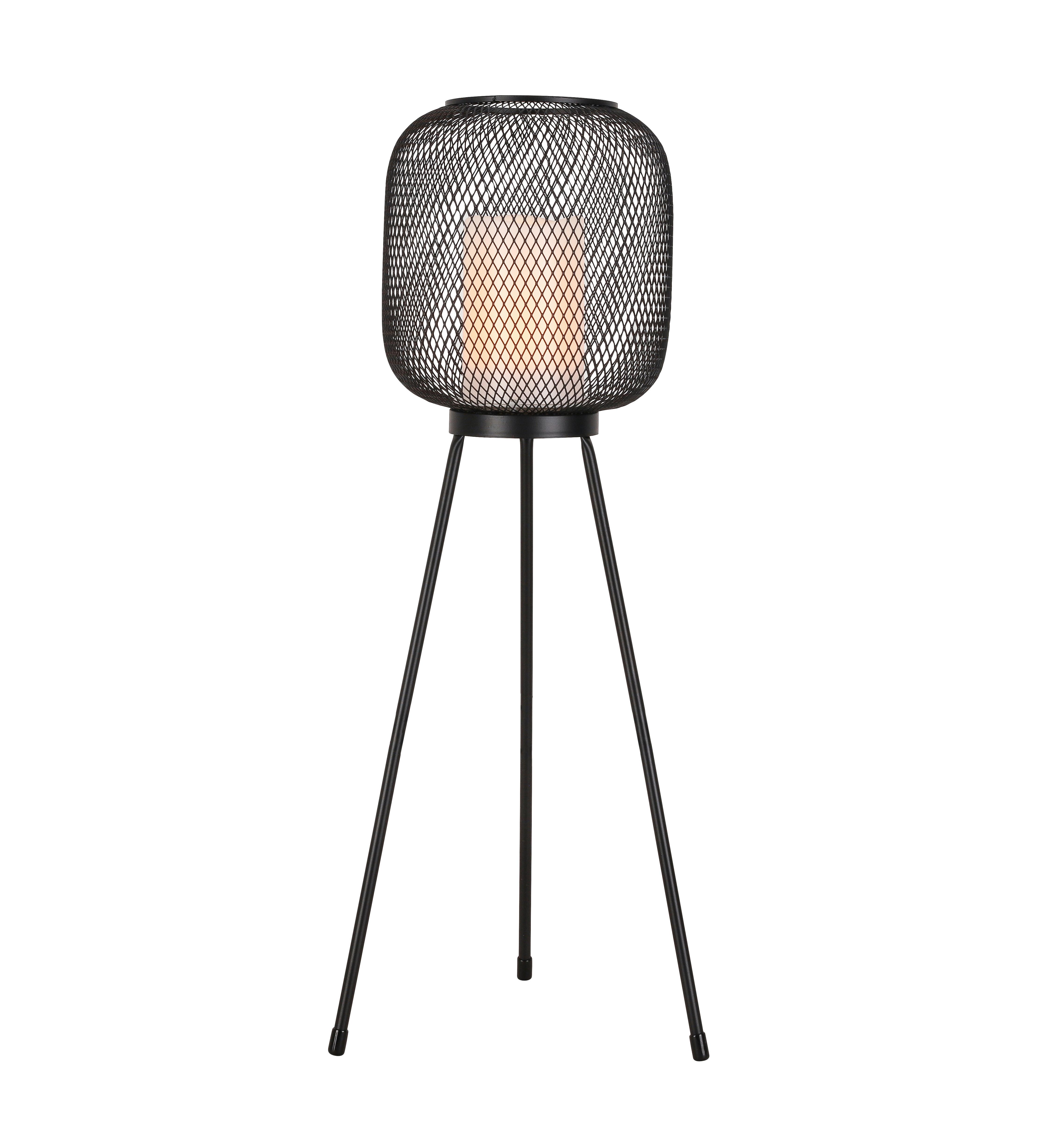Asztali Lámpa Upu - fekete/fehér, Romantik / Landhaus, műanyag/fém (23/58cm) - Modern Living