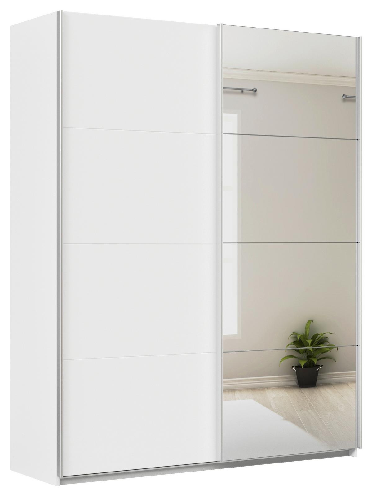 Ormar Sa Kliznim Vratima Feldkirch 11/181 Mh - boja aluminijuma/bela, Moderno, metal/pločasti materijal (181/229/62cm) - Modern Living