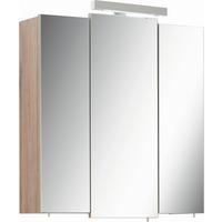 SZAFKA Z LUSTREM ROM/LIVORNO I - kolor dębowy, Basics, materiał drewnopochodny/metal (68/73/20cm) - Carryhome