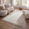 VÄVD MATTA ADJER 1 - ljusgrå/Alabasterfarben, Modern, textil (80/150cm) - Mömax