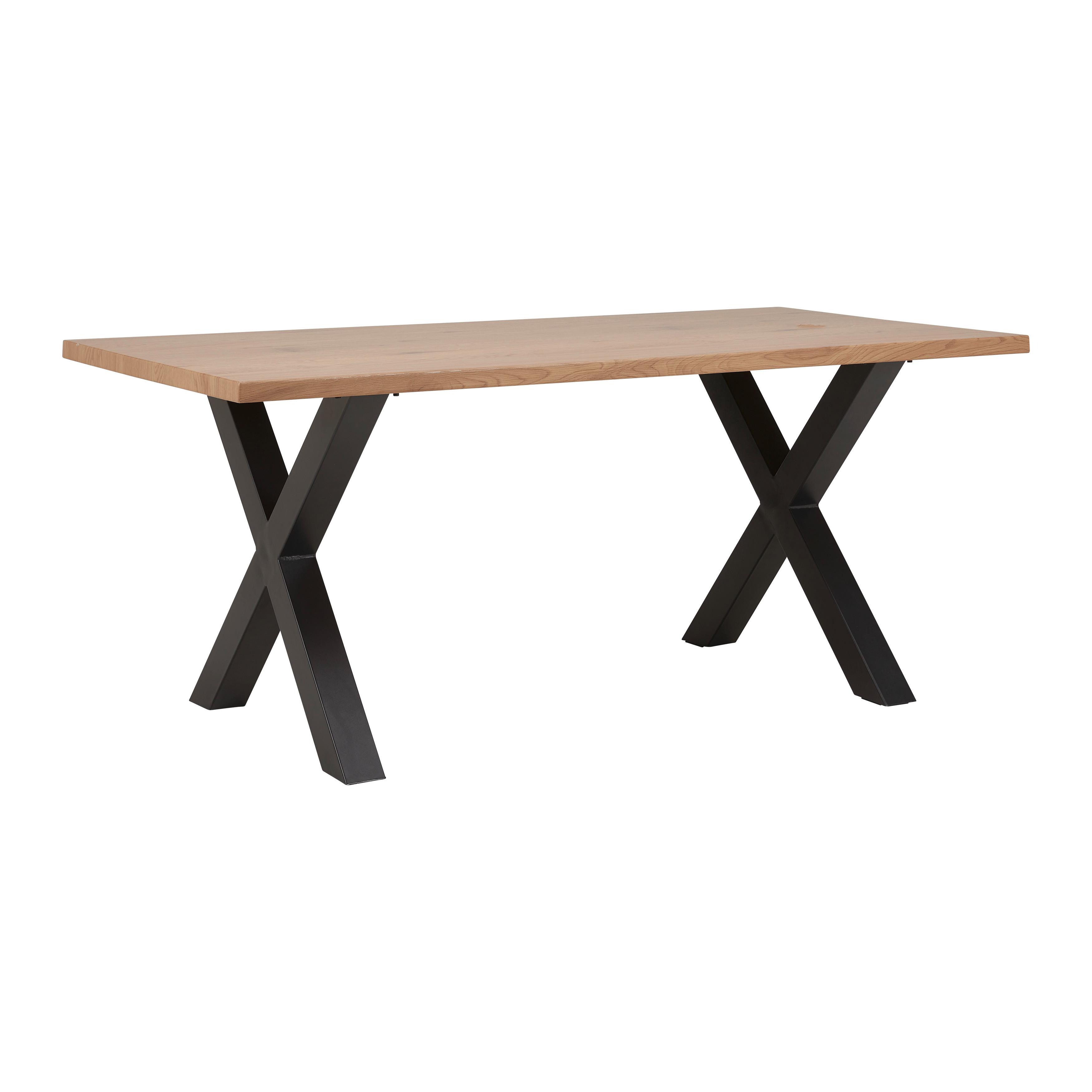 Moderna Jedilna Miza Giona, Barva Jesena, Črna - barve jesena/črna, Moderno, kovina/leseni material (180/76/90cm) - Bessagi Home