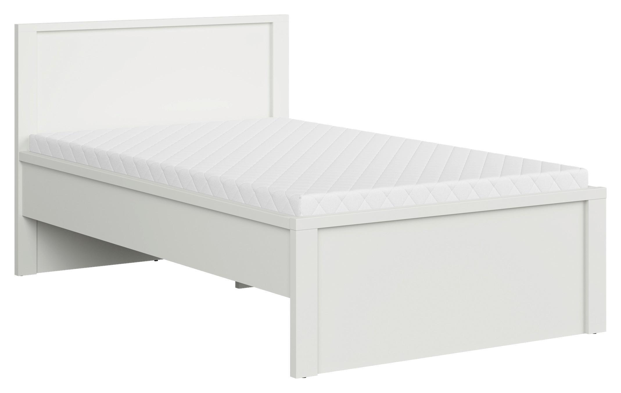 Bett Kaspian ca. 120x200 cm Weiß - Weiß, MODERN, Holzwerkstoff (120/200cm) - MID.YOU