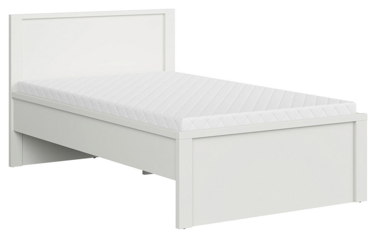 Bett Kaspian ca. 120x200 cm Weiß - Weiß, MODERN, Holzwerkstoff (120/200cm) - MID.YOU
