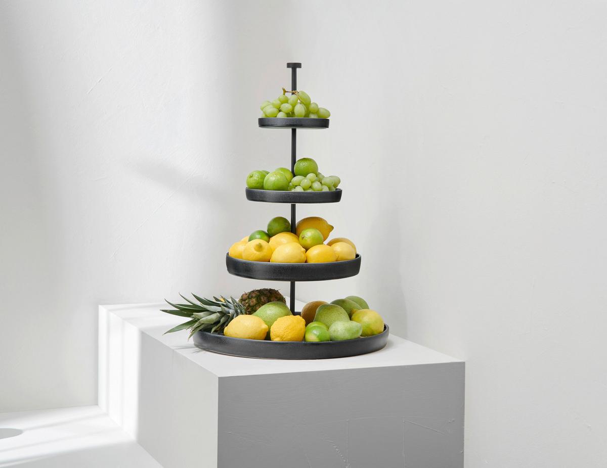 ETAŻERKA 92153174 - czarny, Design, metal (61cm) - ASA