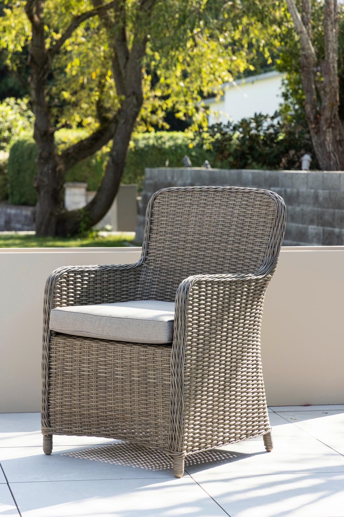 GARTENSTUHL-SET WEMBLEY - Braun, KONVENTIONELL, Kunststoff/Textil (62/94/66cm) - Gardenson