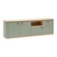 TV-Element Lagos Salbeigrün/Eiche Artisan - Salbeigrün/Anthrazit, Modern, Holzwerkstoff/Kunststoff (210/65/42,5cm) - Premium Living