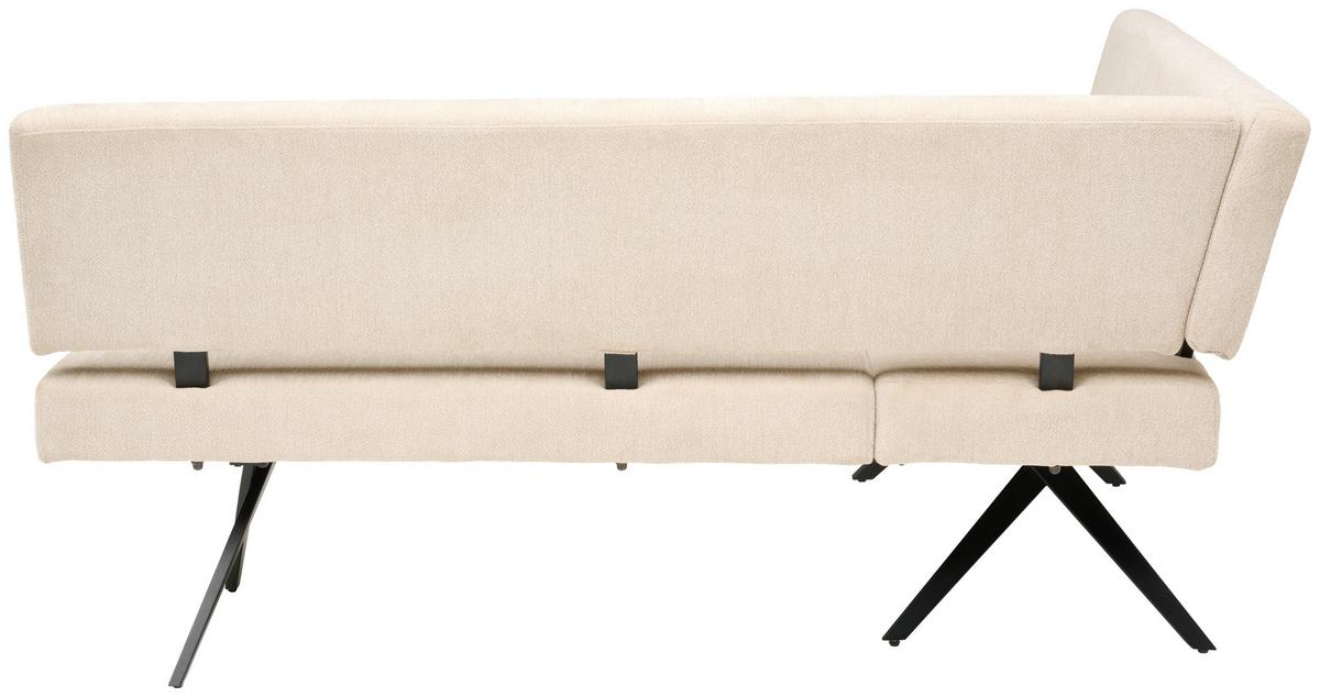 ŁAWKA NAROŻNA CHIOS - beżowy/czarny, Konventionell, metal/tkanina (150/190cm) - Livetastic