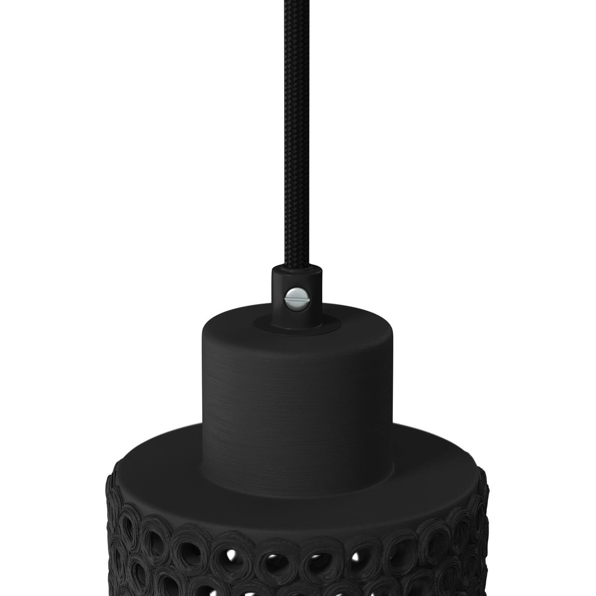 Hängeleuchte Lace Schwarz max. 40 Watt - Schwarz, MODERN, Keramik (12/167cm) - Bessagi Home