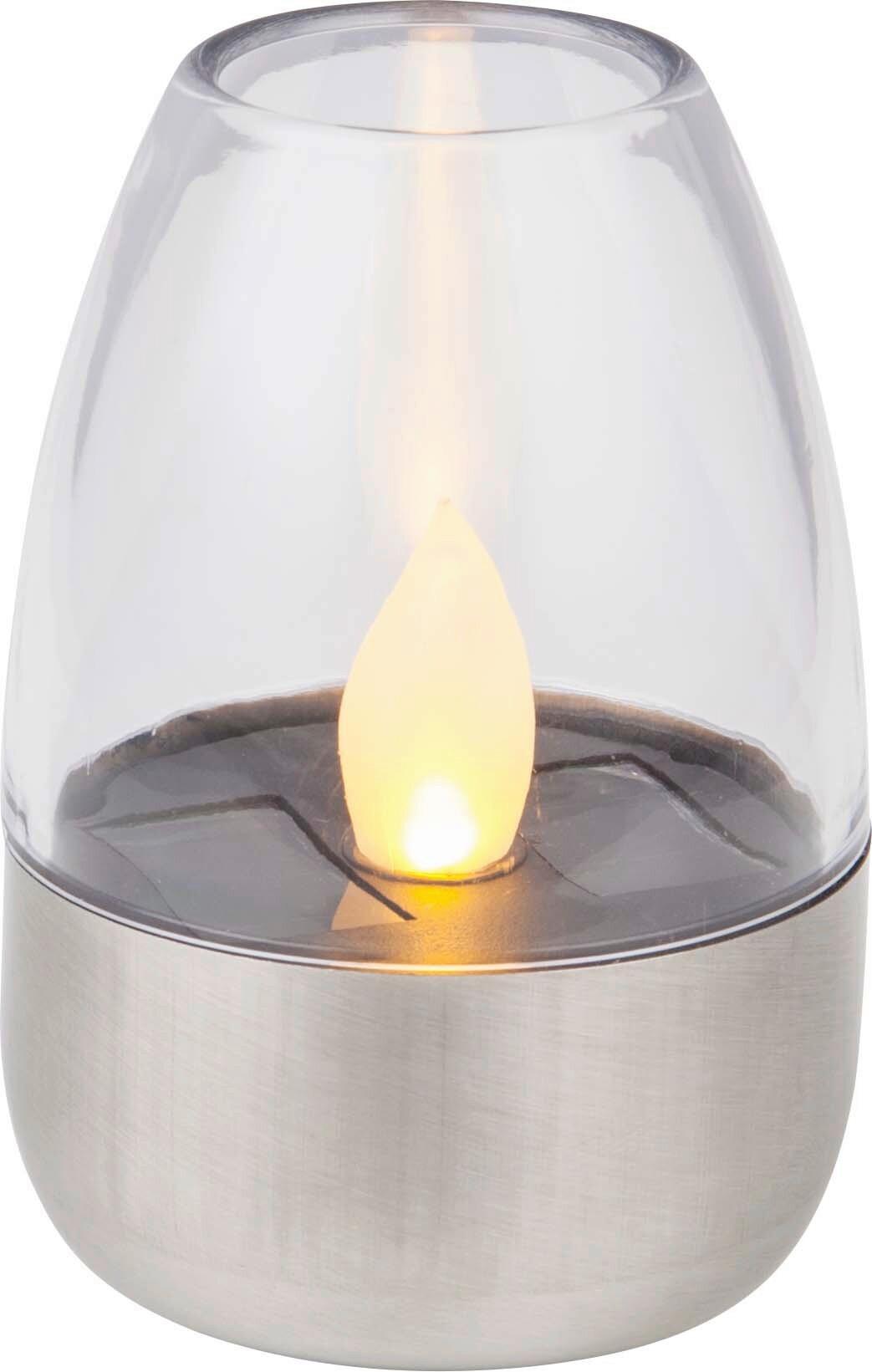 ZESTAW LAMP SOLARNYCH CANDLE - przejrzysty, Design, tworzywo sztuczne/metal (6,1/8,8cm) - Ambia Garden