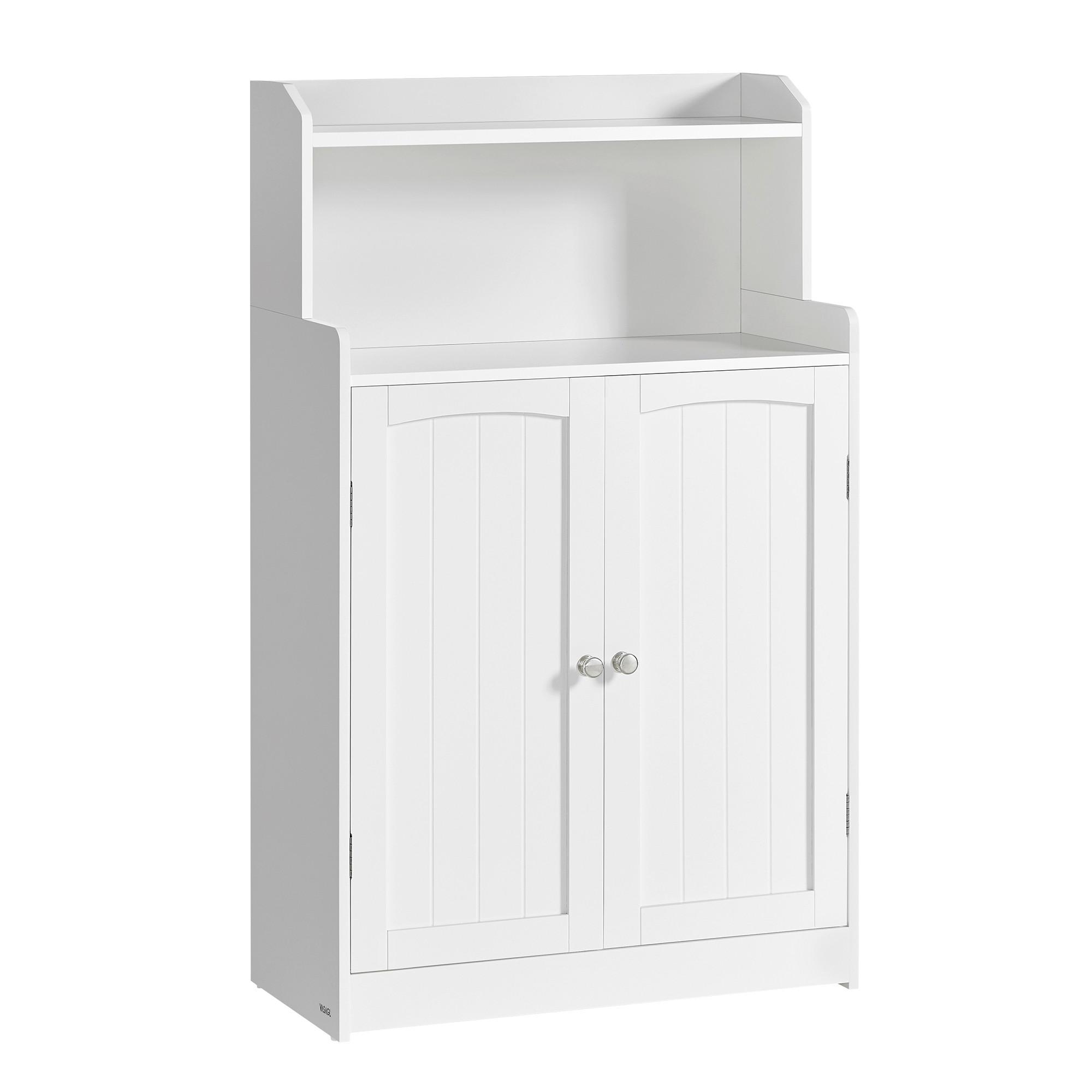 MIDISCHRANK BATHROOM CABINET - Silberfarben/Weiß, MODERN, Holzwerkstoff/Metall (60/100/30cm) - MID.YOU