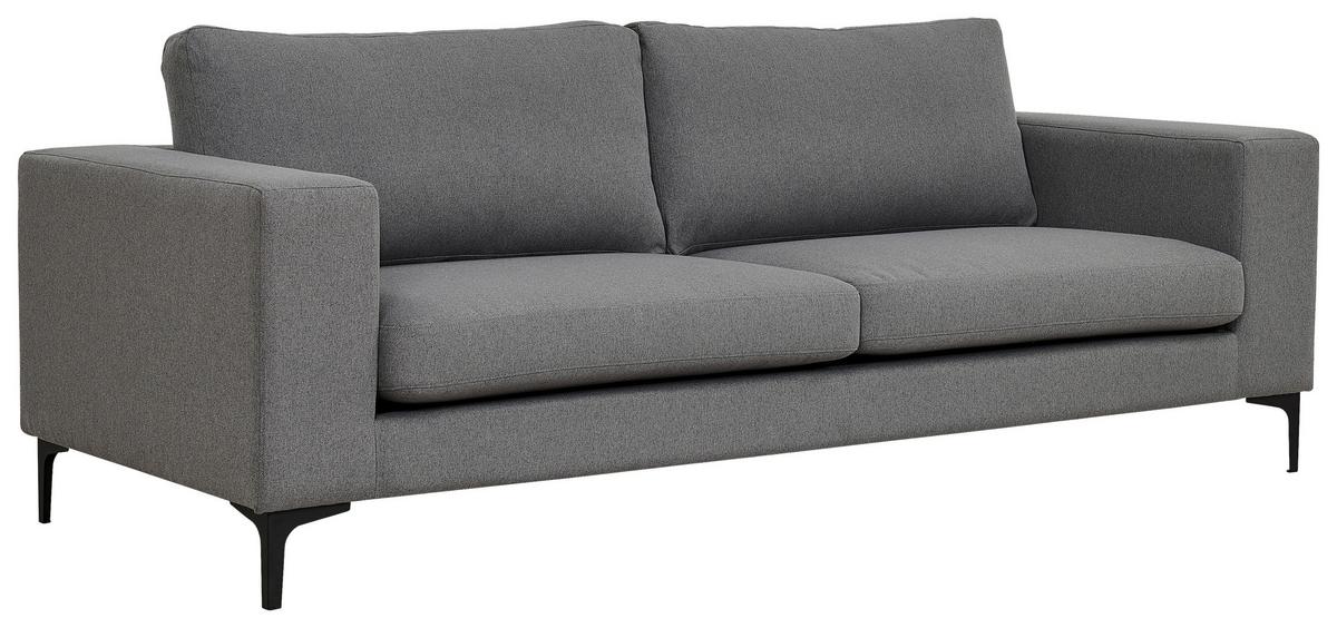 2-SITZER-SOFA BOLERO - Schwarz/Grau, Design, Kunststoff/Textil (215/84/88cm) - Livetastic