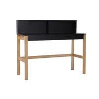 Schreibtisch inkl. Aufsatz Naturfarben/Schwarz - Schwarz/Naturfarben, Design, Holz/Holzwerkstoff (120/45/101cm) - Livetastic