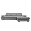 Ecksofa Rigatti mit Bettkasten ca. 314x184 cm Silberfarben - Chromfarben/Anthrazit, MODERN, Textil/Metall (314/184cm) - Livetastic