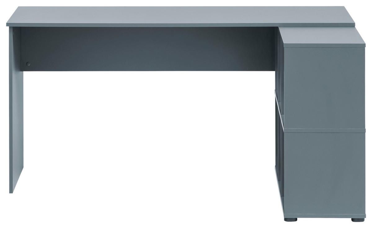 Schreibtisch Serie 500 Blau ca. 150x73,6x121,6cm - Blau, MODERN, Holzwerkstoff (150/73,6/121,6cm) - MID.YOU