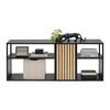 TV-BÄNK PANELO -EXKLUSIV- - svart/naturfärgad, Modern, metall/trämaterial (150/60/35cm) - Mömax