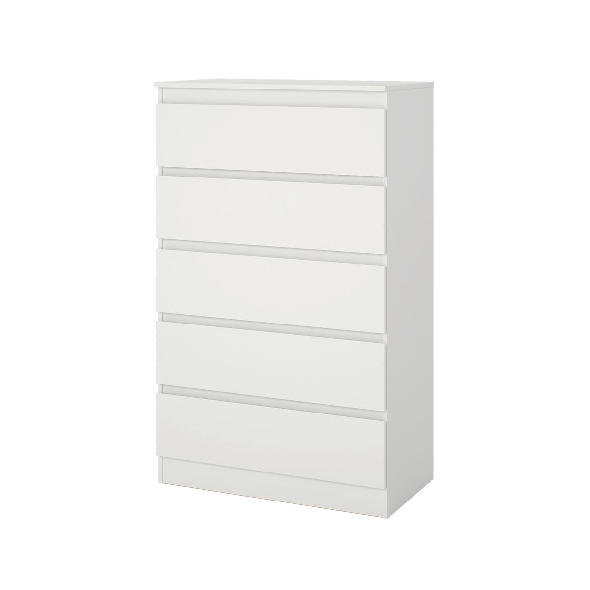 Kommode Mara 5 Weiß - Weiß, KONVENTIONELL, Holz (77/125/42cm) - Mömax