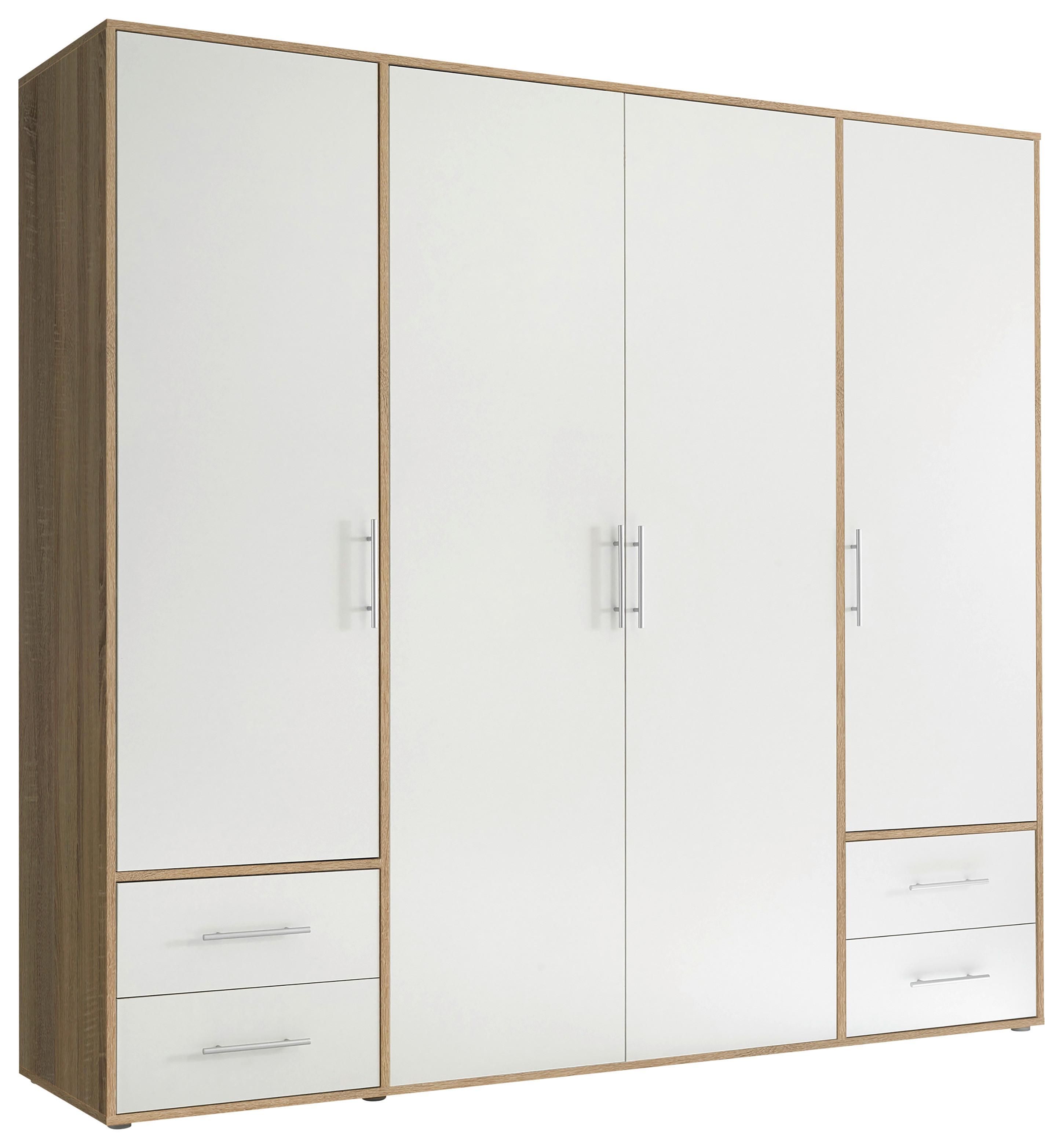 Ormar S Klasičnim Vratima Valencia - bijela/boje aluminija, Moderno, drvni materijal/plastika (206/195/60cm) - MID.YOU