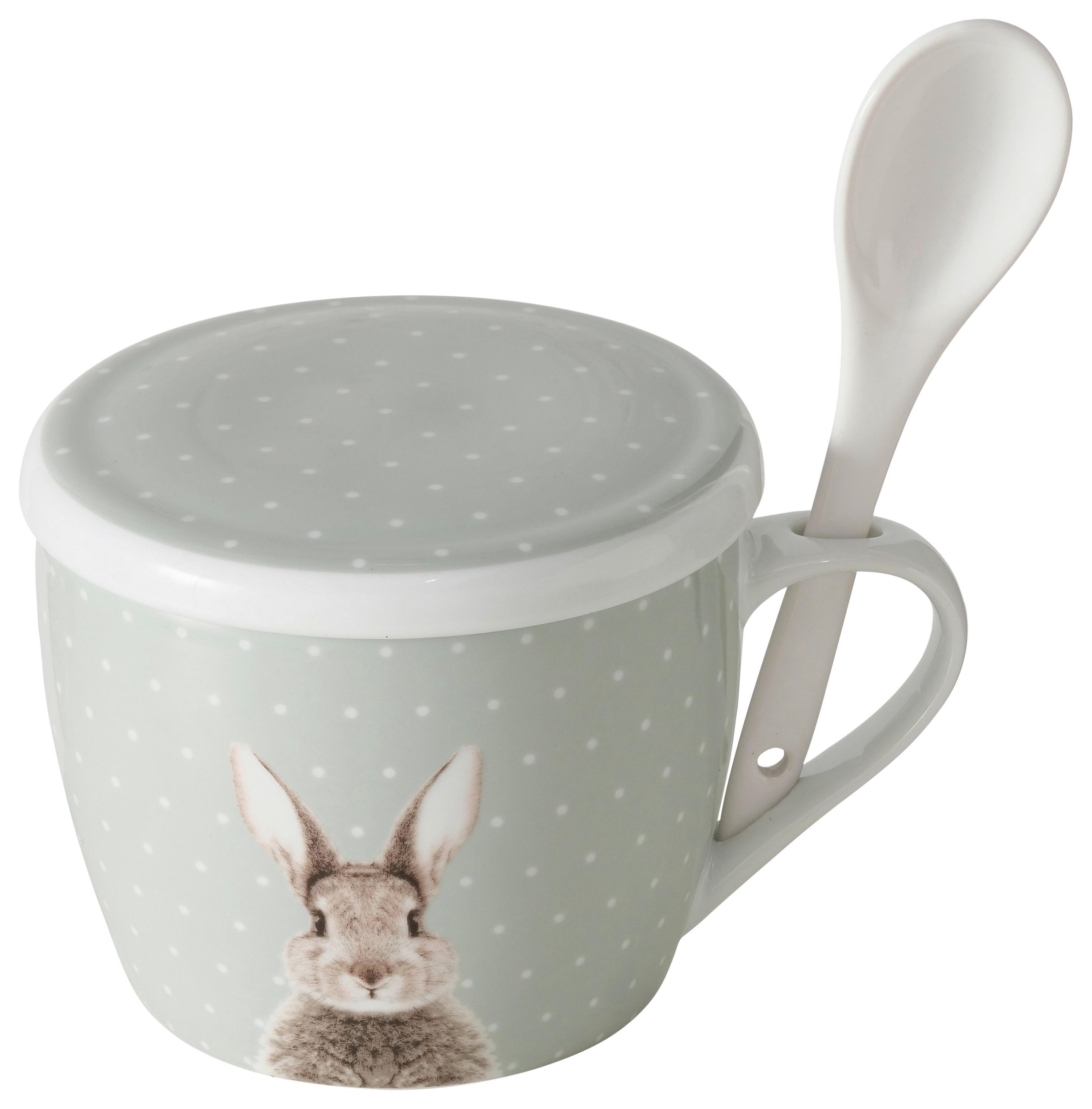 Óriásbögre Tetővel Fluffy - mentazöld/fehér, Basics, kerámia (13/17/18cm) - Modern Living