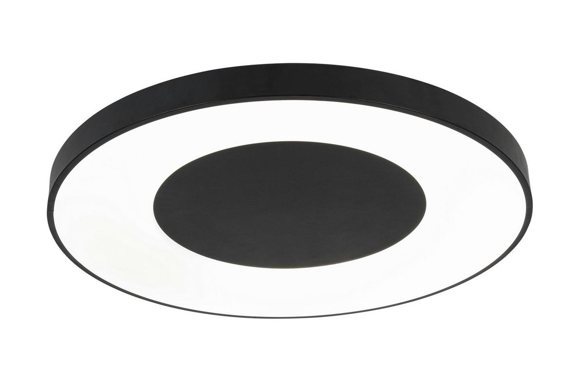 LED-Deckenleuchte Jumpo Schwarz/Weiß max. 48 Watt - Weiss/Schwarz, Modern, Kunststoff/Metall (70/7cm) - Mömax