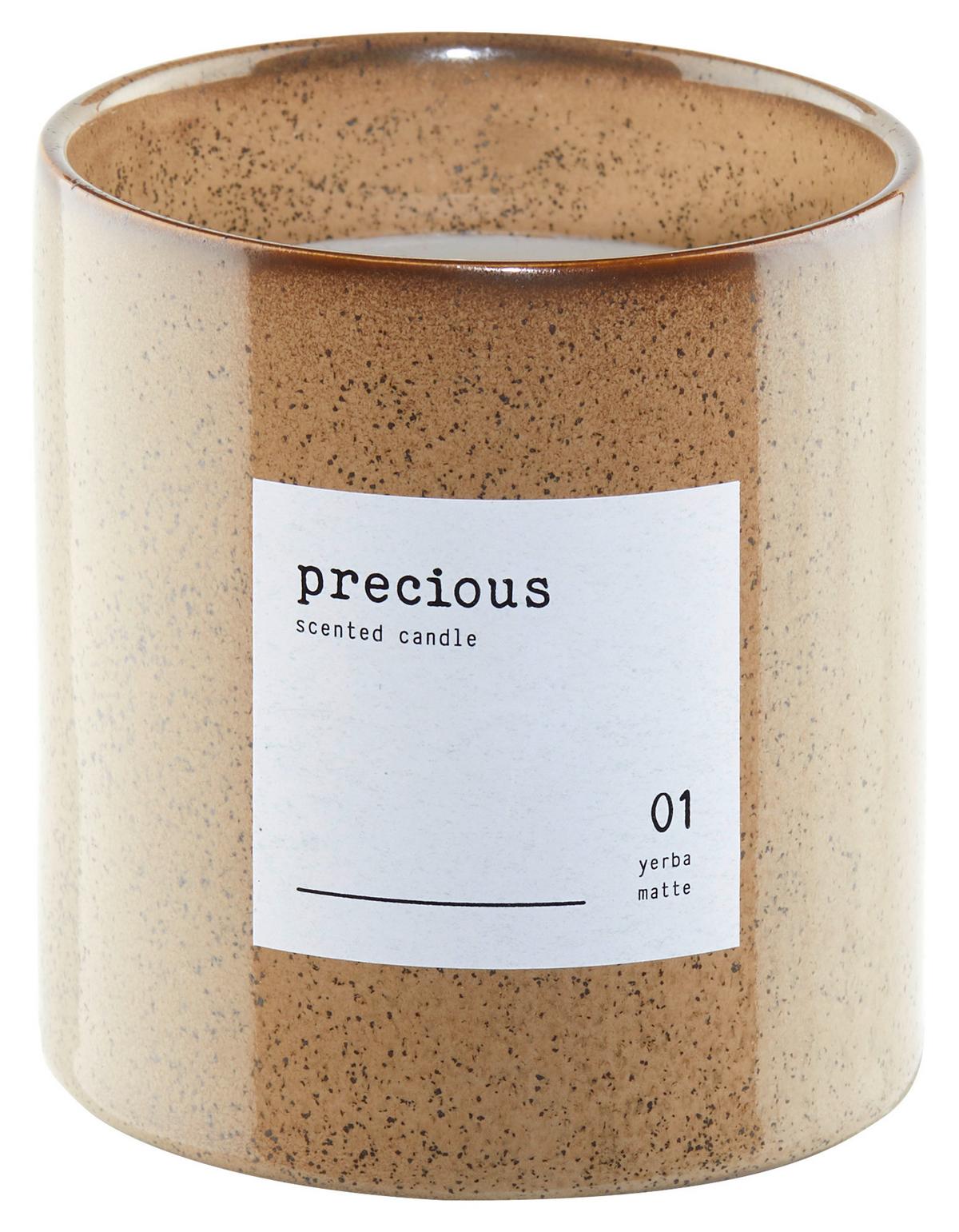 Gyertya Edényben Olive - barna/fehér, kerámia (9/10cm) - Modern Living