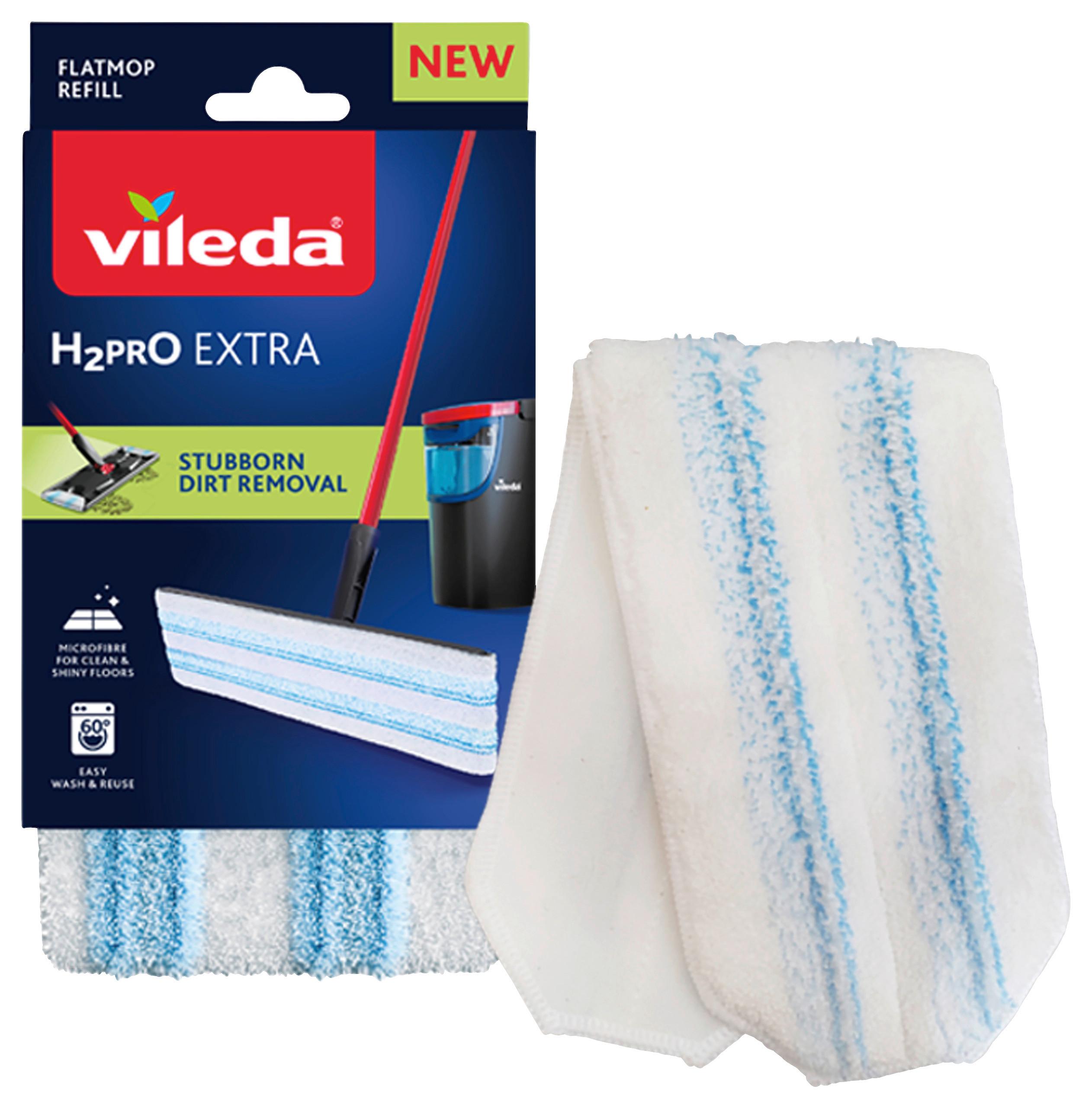 Wischbezug Ersatz H2PRO Weiß/Blau - Blau, Basics, Textil (11/20/23cm) - Vileda