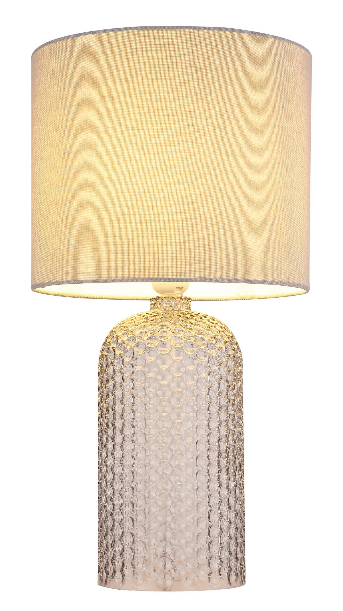 Asztali Lámpa 21735g Sofia - fehér/szürke, Basics, műanyag/üveg (26,5/50cm) - Globo