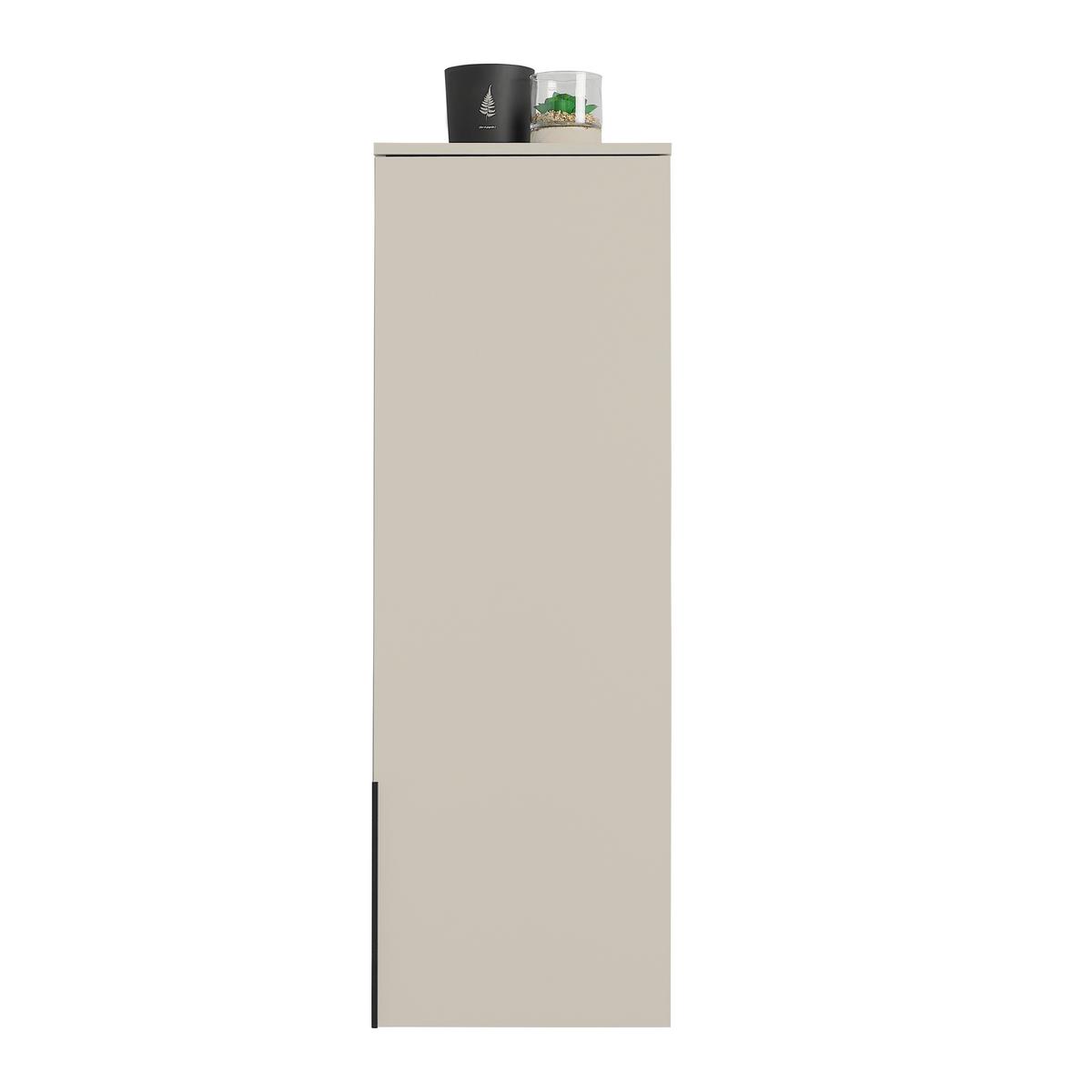 Hängeelement GW-Fresno in Kaschmir - Kaschmir/Schwarz, Modern, Holzwerkstoff/Metall (40/119/30cm) - Premium Living