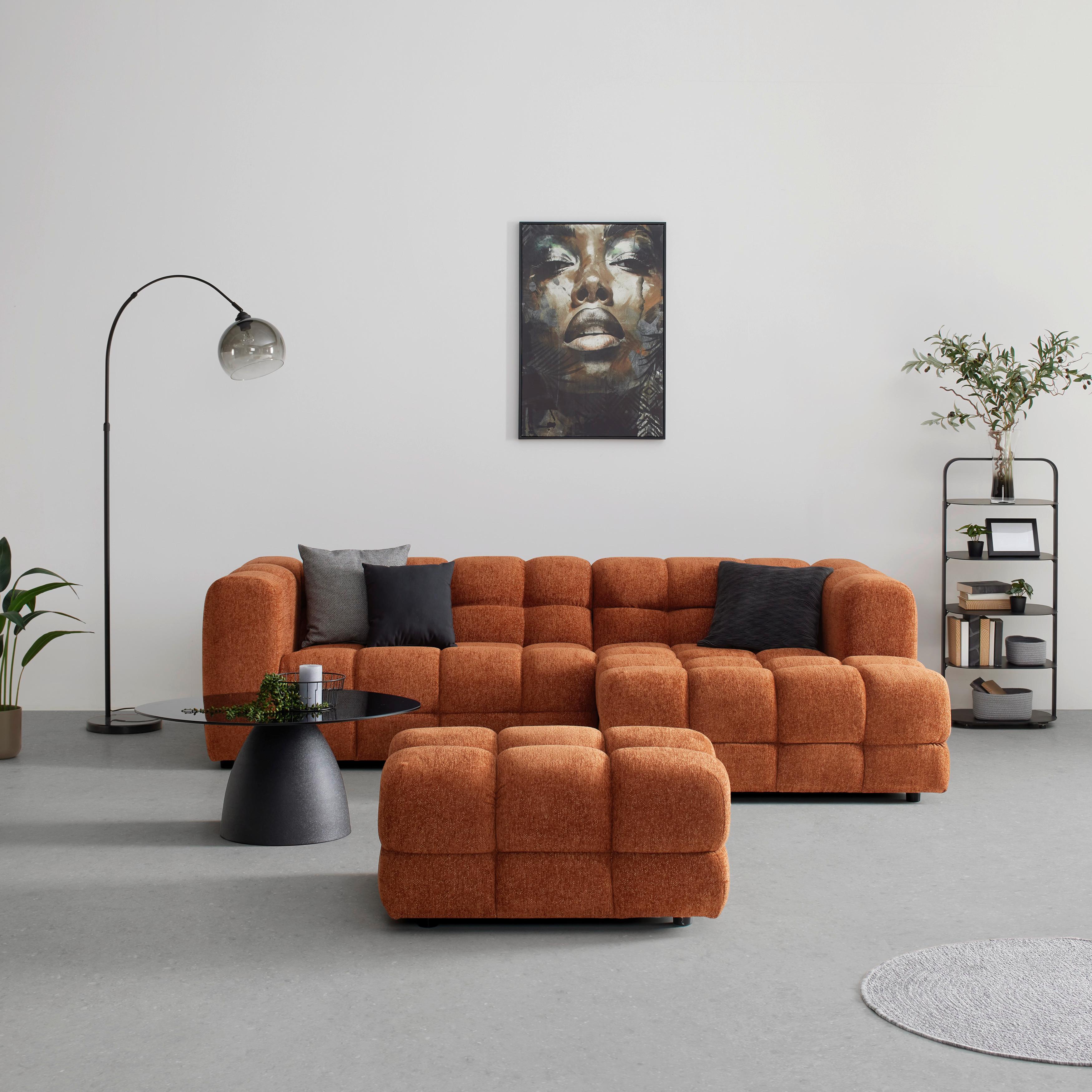 Wohnlandschaft Story Rostfarben - Rostfarben, MODERN, Textil (256/68/162cm) - Premium Living