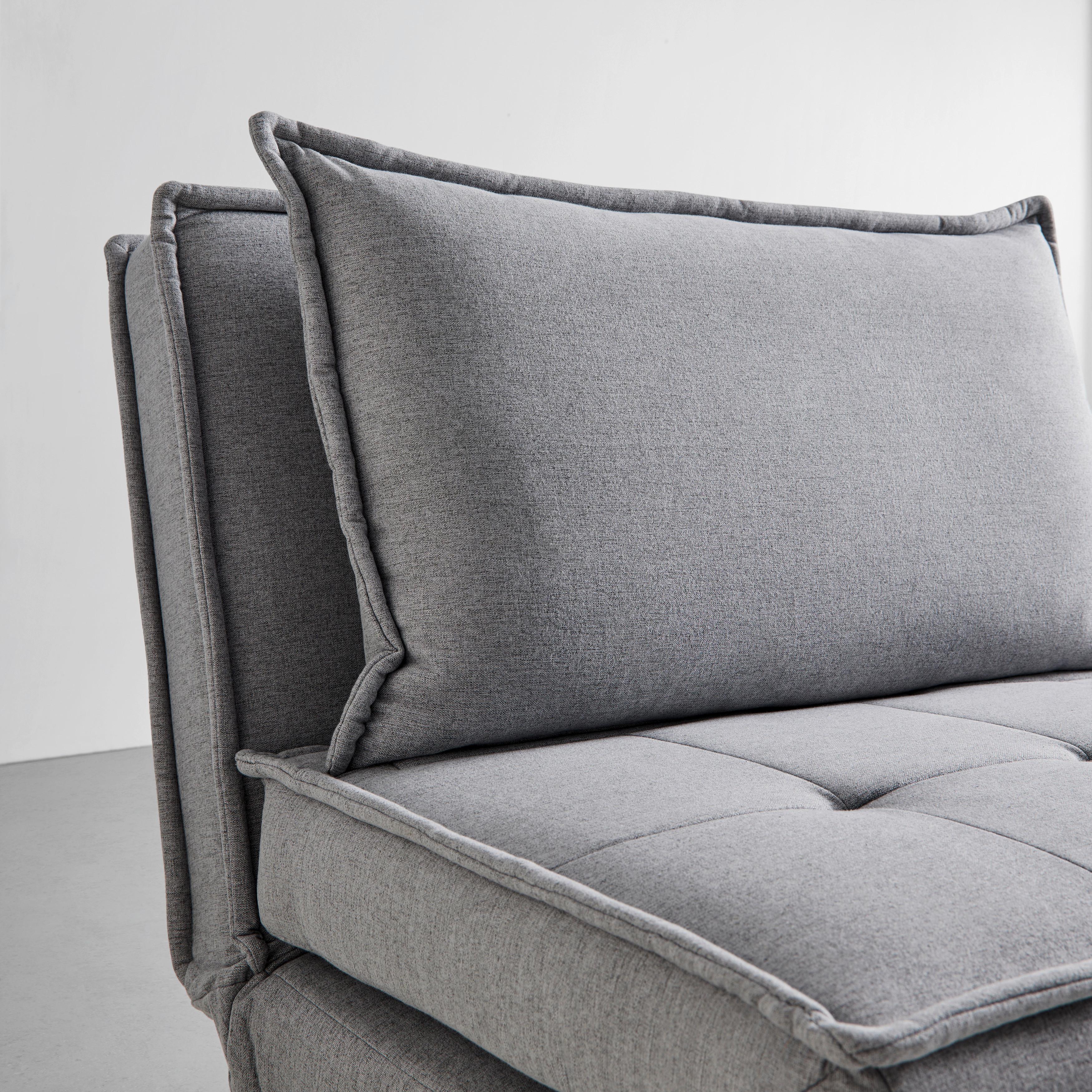 BÄDDFÅTÖLJ LAYLA - mörkgrå/naturfärgad, Modern, trä/textil (104/92/84cm) - Bessagi Home