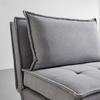 BÄDDFÅTÖLJ LAYLA - mörkgrå/naturfärgad, Modern, trä/textil (104/92/84cm) - Bessagi Home
