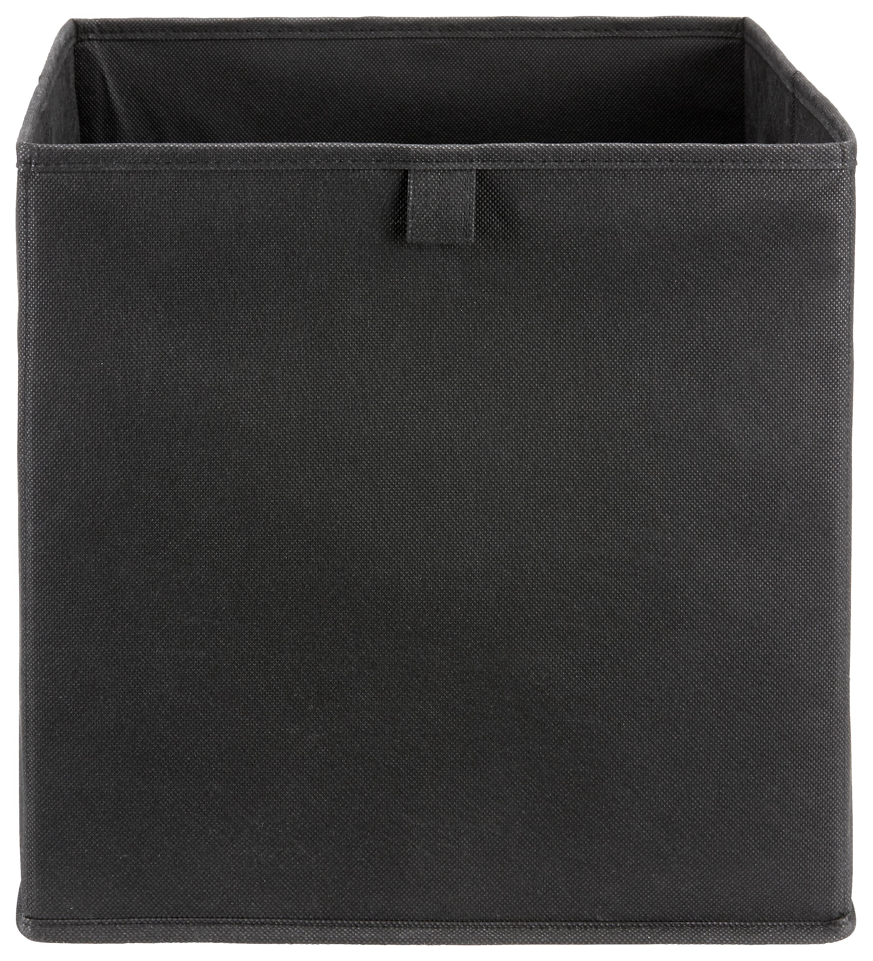 Aufbewahrungsbox Nino in Schwarz - Schwarz, MODERN, Karton/Textil (32/32/32cm) - Modern Living