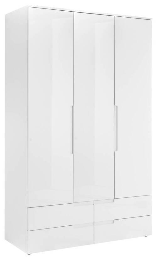 Omara Za Oblačila Spice, Bela, Visoki Sijaj, 126 Cm - bela/visoki sijaj, Moderno (126/208/57cm) - MID.YOU