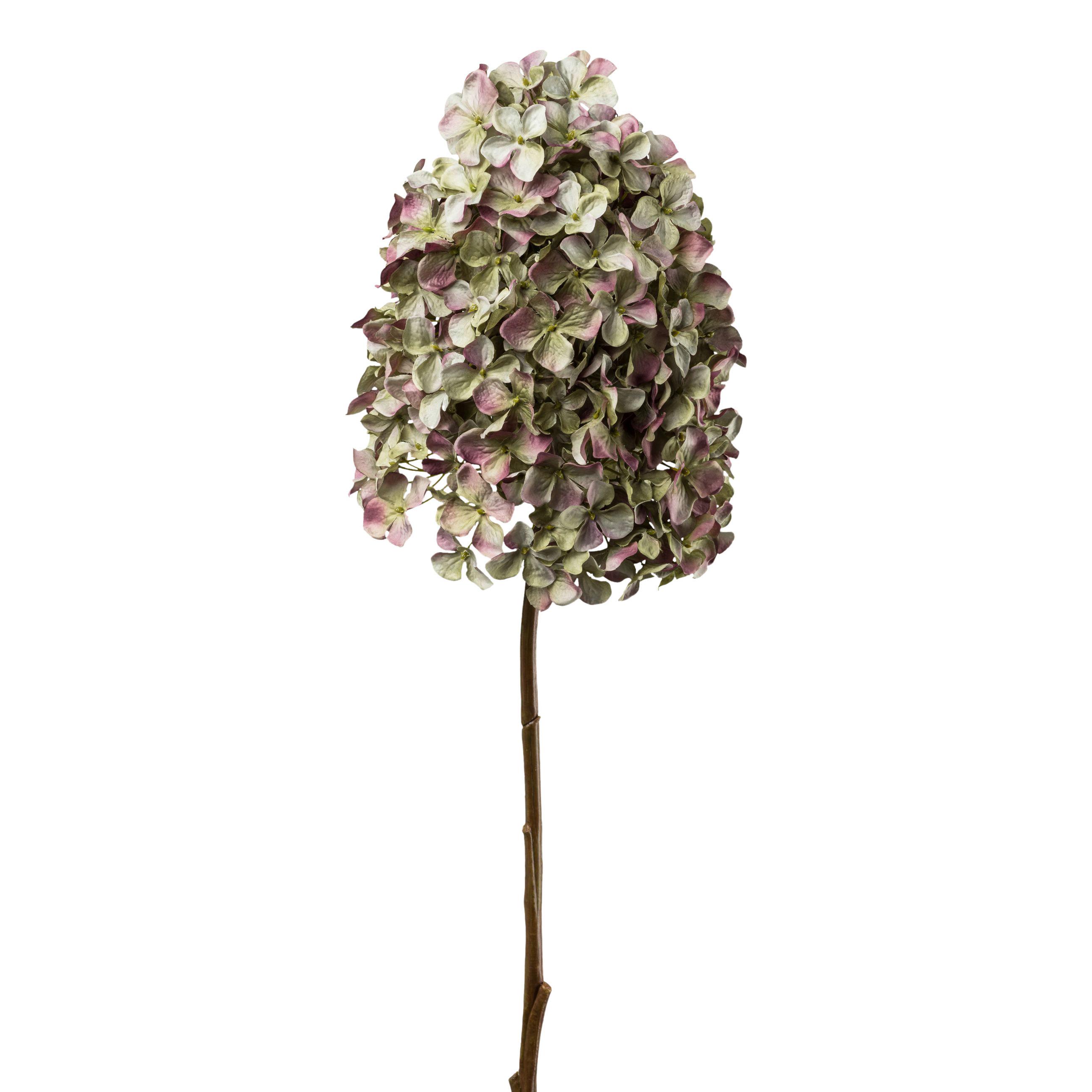 Művirág Hortenzia - lila/barna, Konventionell, műanyag (83cm) - Modern Living