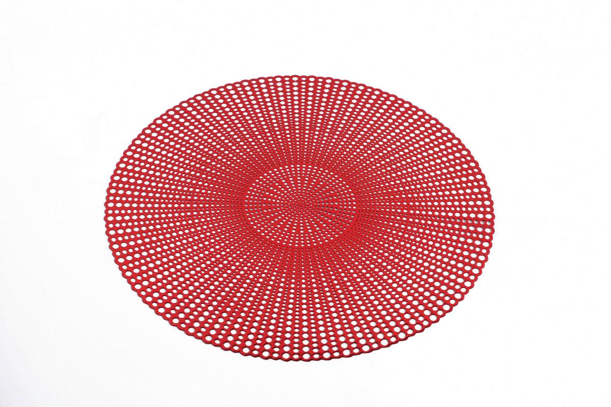 Tischset Lina in Rot Ø ca. 40cm - Rot, Konventionell, Kunststoff (40cm) - Modern Living