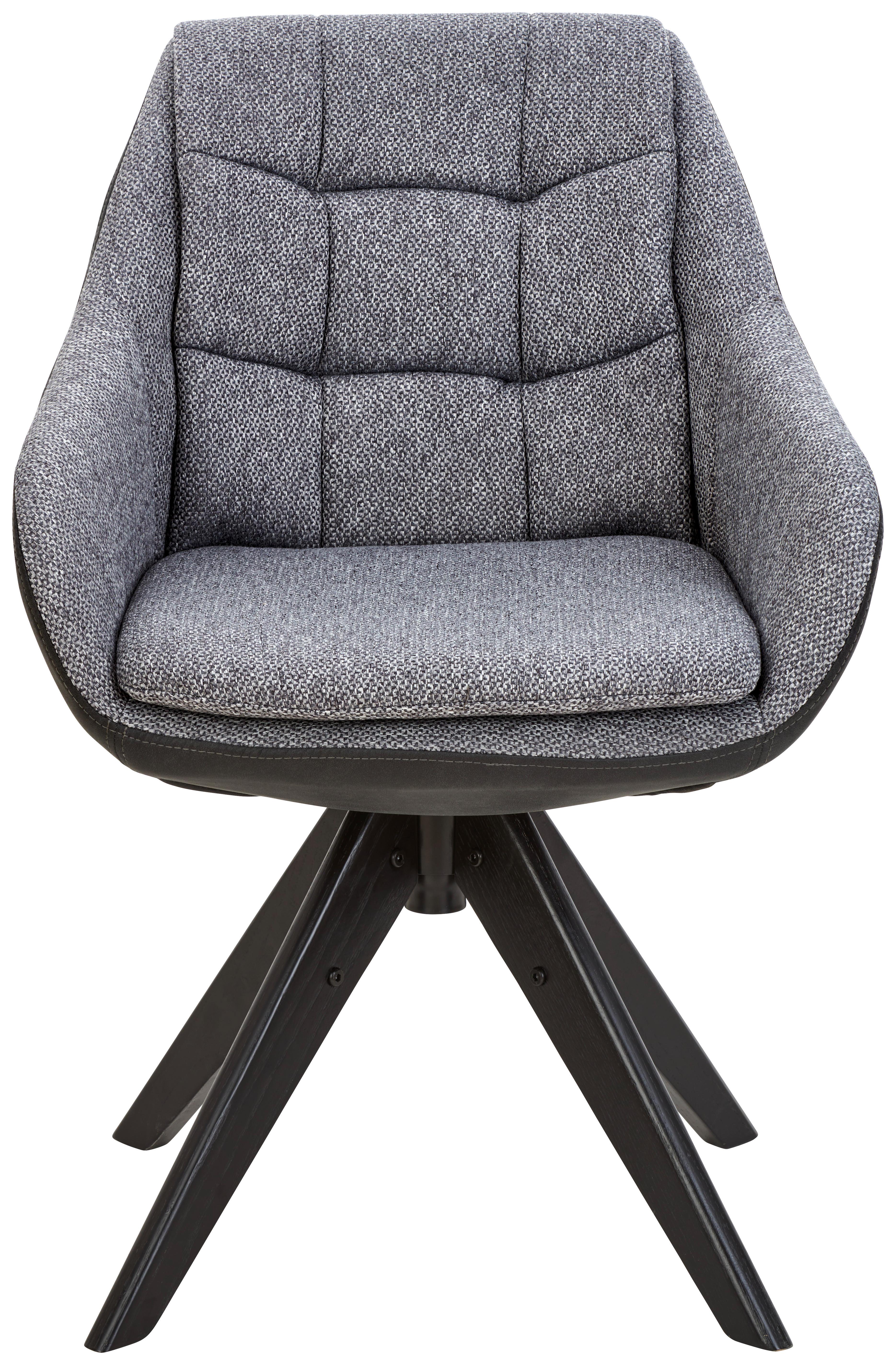 KRZESŁO Z PODŁOKIETNIKAMI FRESH - antracytowy/czarny, Konventionell, drewno/tkanina (57/83,5/60cm) - Landscape