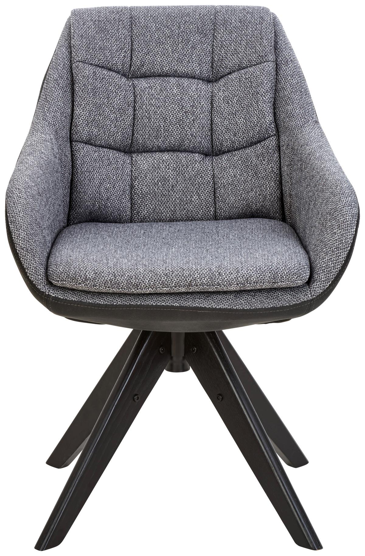 KRZESŁO Z PODŁOKIETNIKAMI FRESH - antracytowy/czarny, Konventionell, drewno/tkanina (57/83,5/60cm) - Landscape