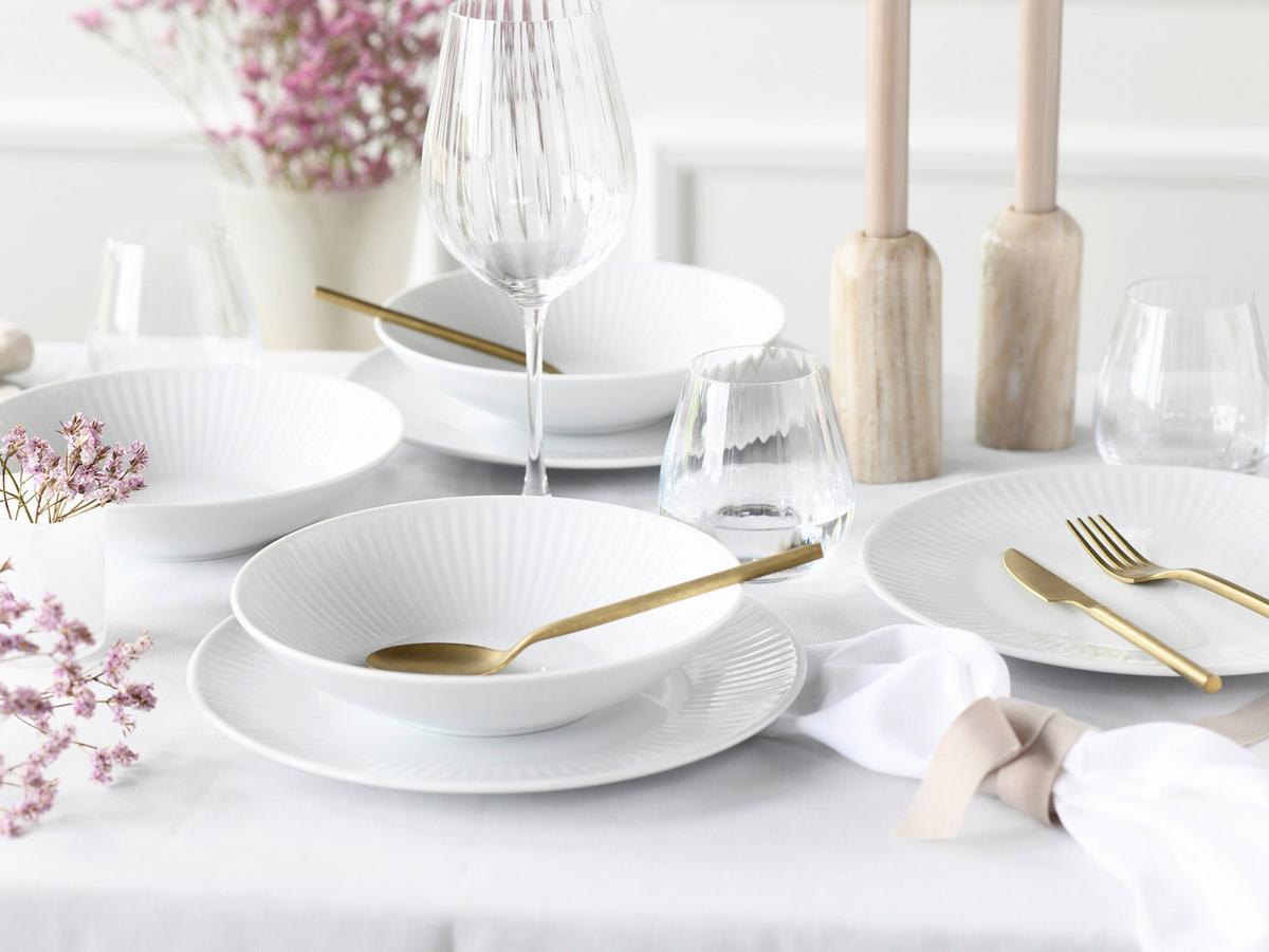 Jedilni Servis Valencia, 18-Delni - bela, Design, keramika - Creatable