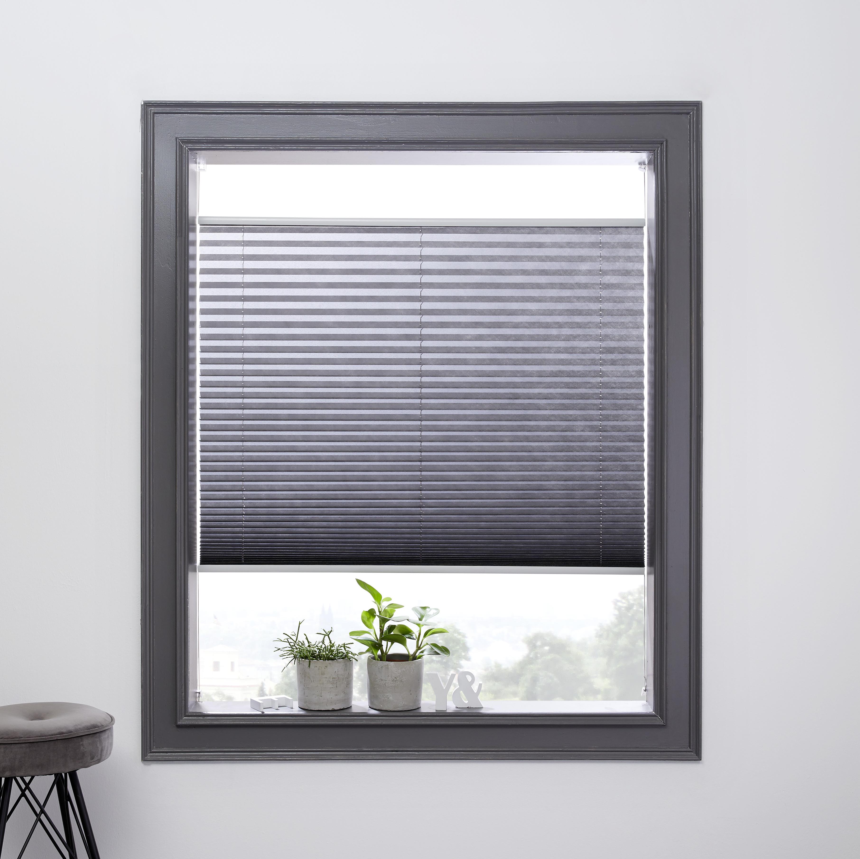 Plissee Light in Grau ca. 100x130cm - Grau, Textil (100/130cm) - Premium Living