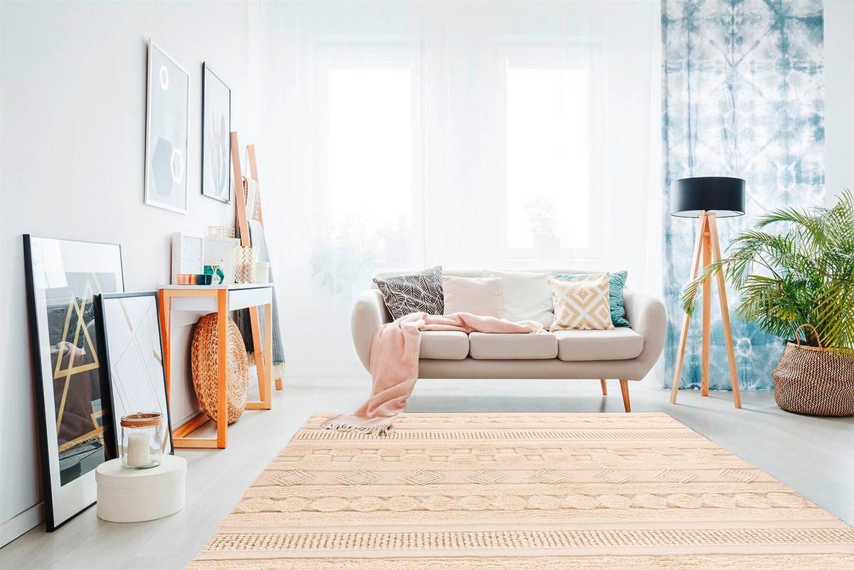 TEPPICH BOHIST 125 NATURAL - Multicolor, Konventionell, Textil (200/200cm) - Kayoom