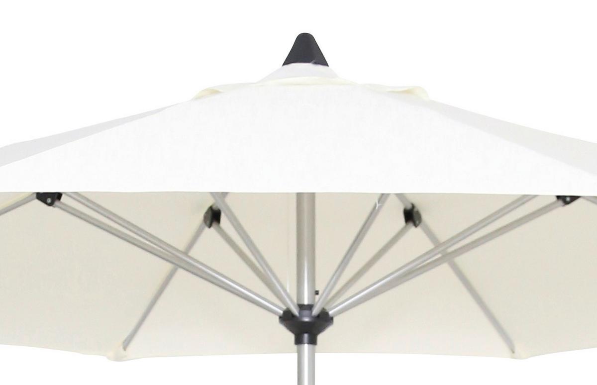 Sonnenschirm Acapole DM: 300 cm m. Schutzhülle Naturfarben - Platinfarben/Naturfarben, Basics, Textil/Metall (300cm) - Gardenson