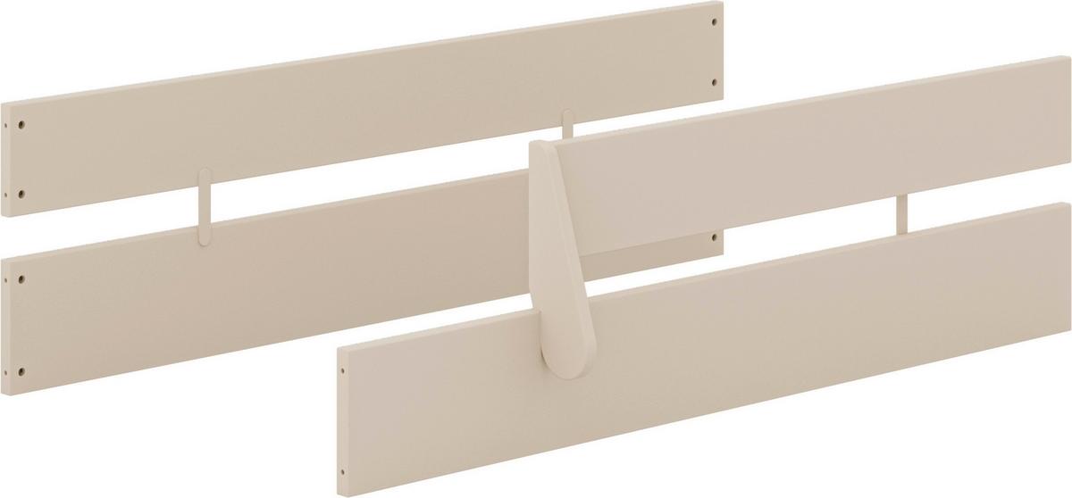 ZESTAW ZABEZPIECZEŃ DO ŁÓŻKA SICHERHEITSSET - beżowy, Basics, materiał drewnopochodny (146cm) - Paidi